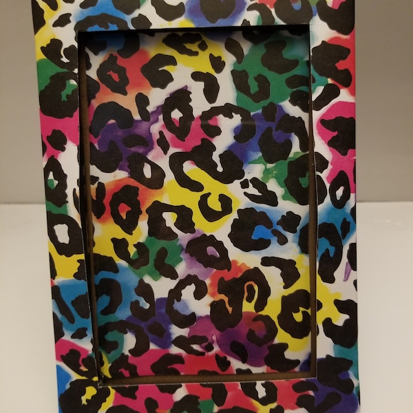 Colorful Cheetah Spots Picture Photo Frame