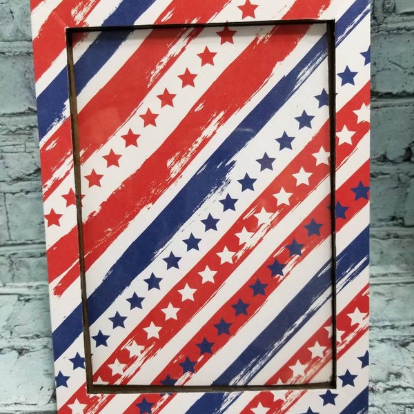 Red White And Blue Patriotic Picture Frame