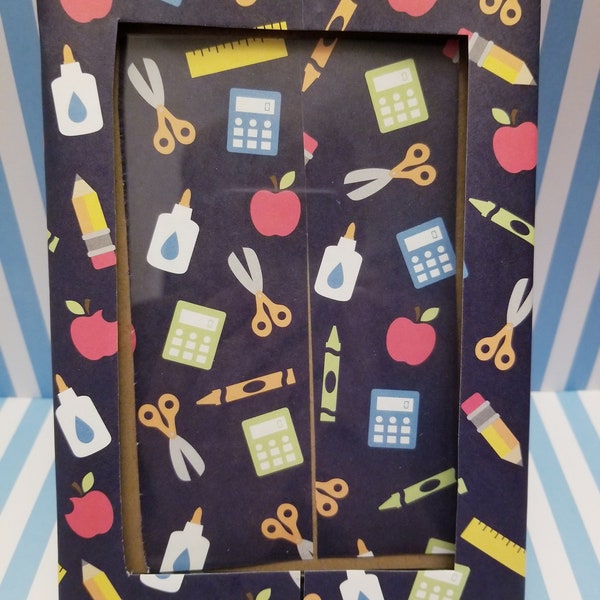 School Supplies Picture Frame