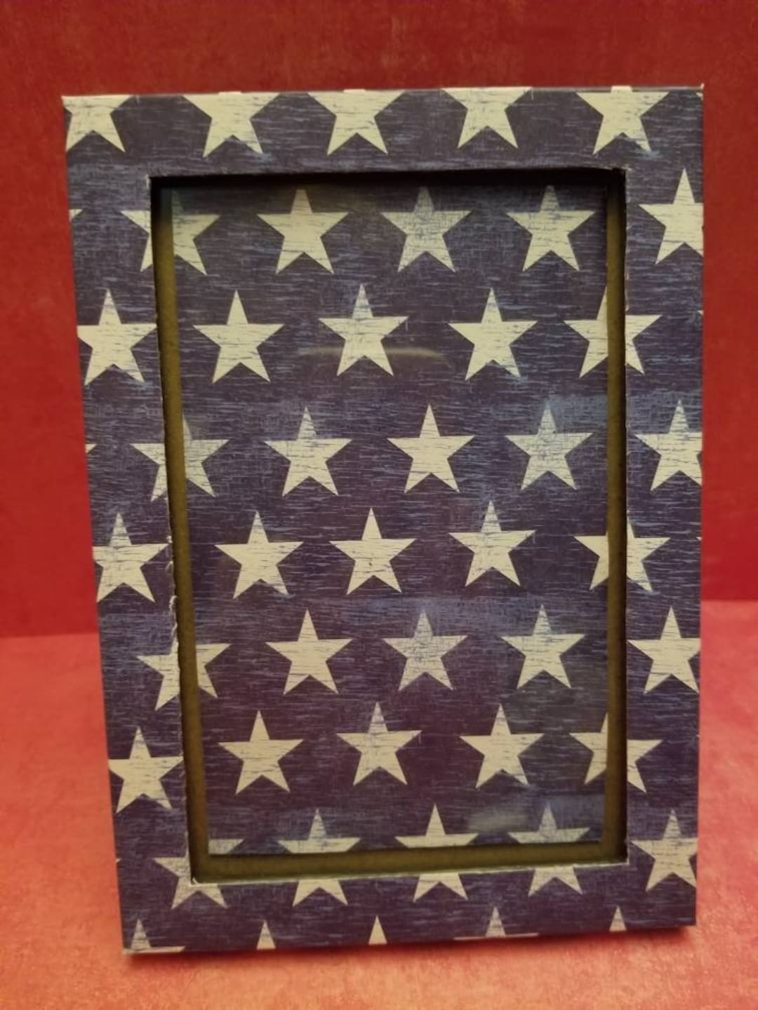 White Stars on Blue Picture Frame - Etsy