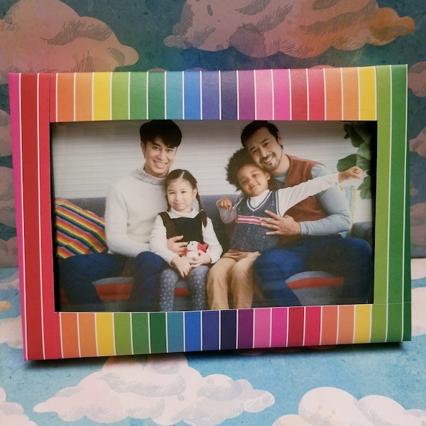 Pride Rainbow Stripe LGBTQ Picture Photo Frame