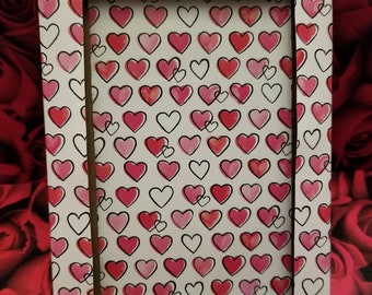Drawn Hearts Picture Frame