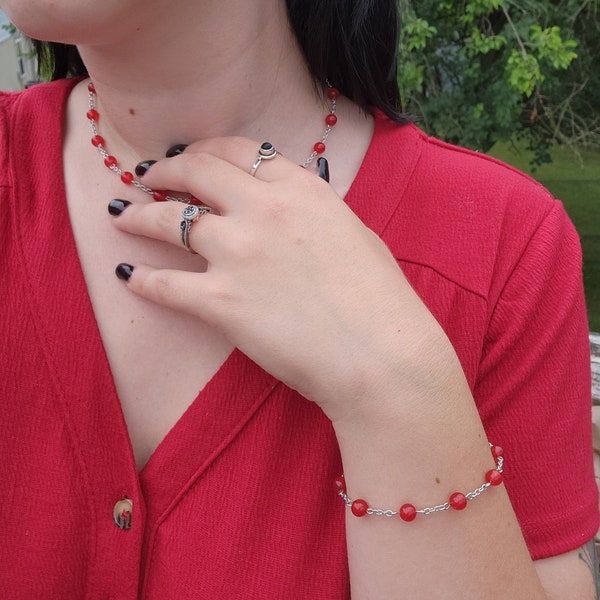 Tears of Blood Choker and Bracelet