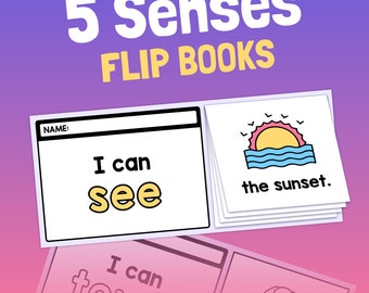 5 Senses Flip Book Craft Five Senses Worksheets, Kindergarten