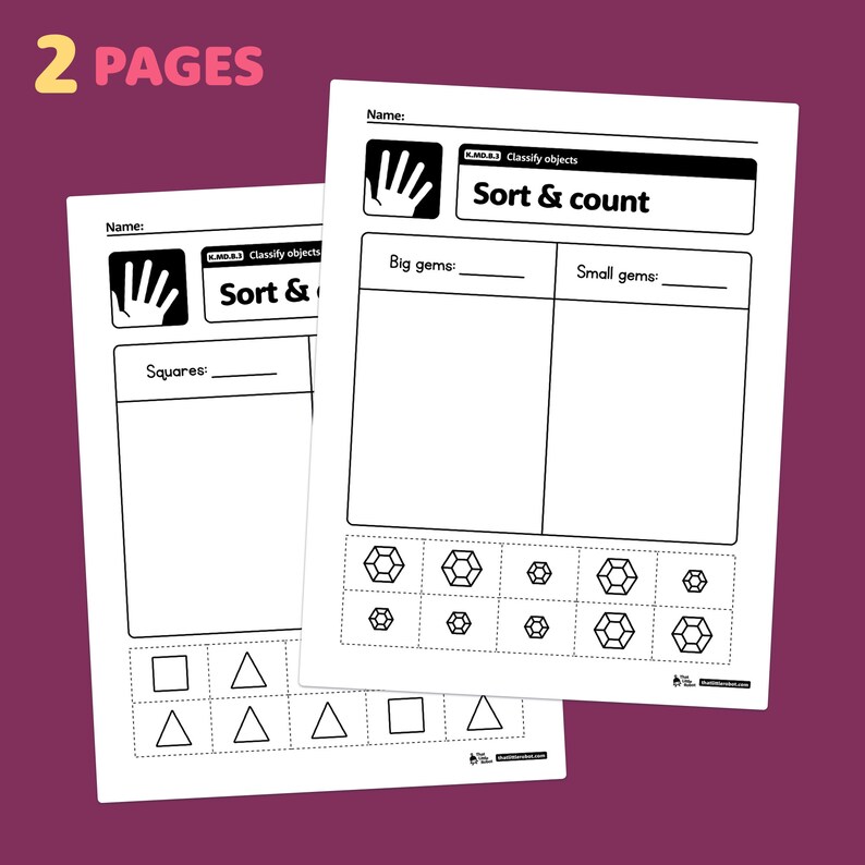 Classify Objects Worksheets | Kindergarten Math Centers, Sorting Shapes ...