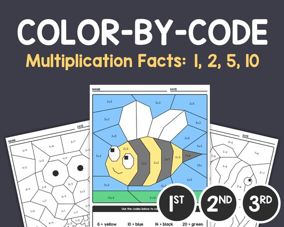 multiplication facts worksheets 1st 2nd 3rd grade math etsy