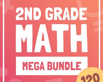 2nd Grade Math Worksheets, Activities & Centers | Bundle: Multiplication, Geometry, Place Value and More | Daily Practice (Printable PDF)
