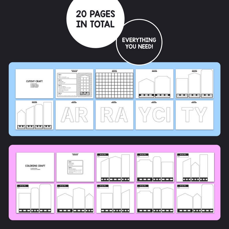 Array City Math Craft | 2nd, 3rd, 4th Grade Multiplication Arrays ...