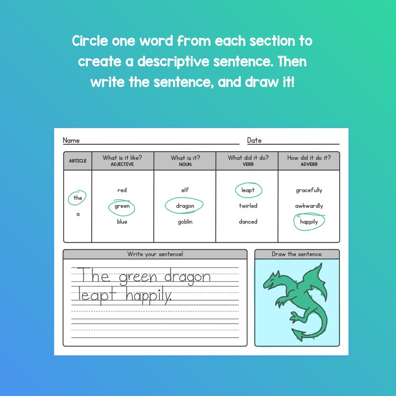 writing-sentences-worksheets-kinder-1st-2nd-grade-etsy-australia