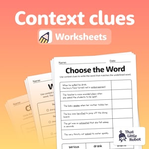 2nd Grade Context Clues Worksheets | 2nd Grade Reading Comprehension – Determine Meaning of Unknown Words (Printable PDF)