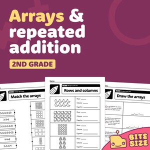 Arrays & Repeated Addition Worksheets 2nd Grade Rows and Columns Math ...