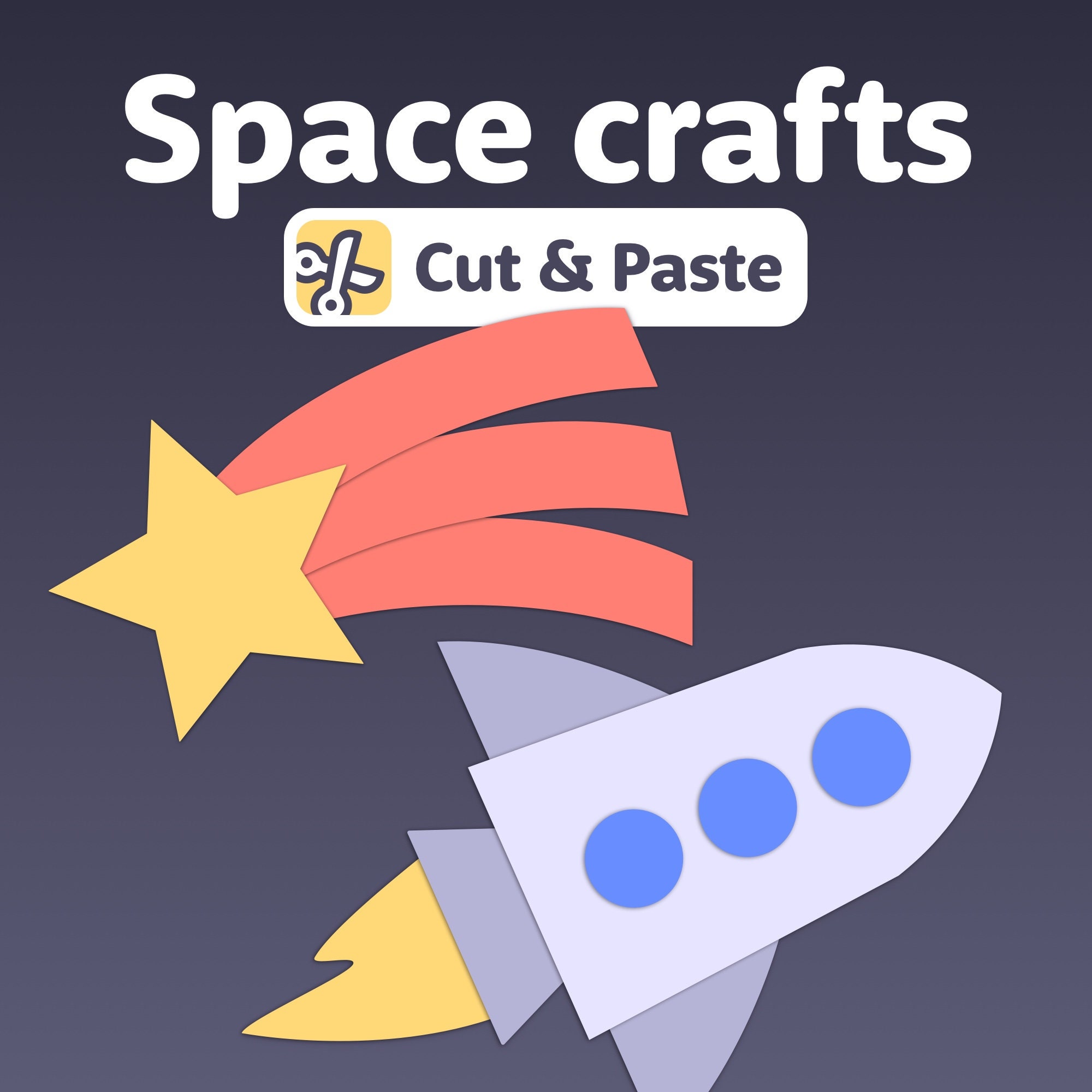 No Prep Space Crafts | Pre-k, Kindergarten, & 1st Grade Science | Outer Space Activities (Printable PDF)