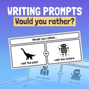 Would You Rather Opinion Writing Prompts | 1st, 2nd, 3rd Grade Reading Sentences, Shared Reading and Writing Game (Printable PDF)