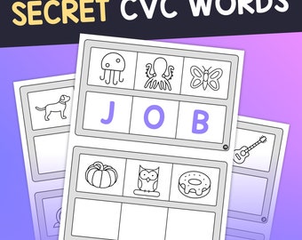 CVC Words Worksheets | Letter Sounds Activity, CVC Words Morning Work, Kindergarten & 1st Grade Common Core Phonics (Printable PDF)