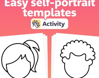 Self Portrait Templates | Kindergarten, 1st, 2nd Grade Back to School Icebreaker Activity (Printable PDF)