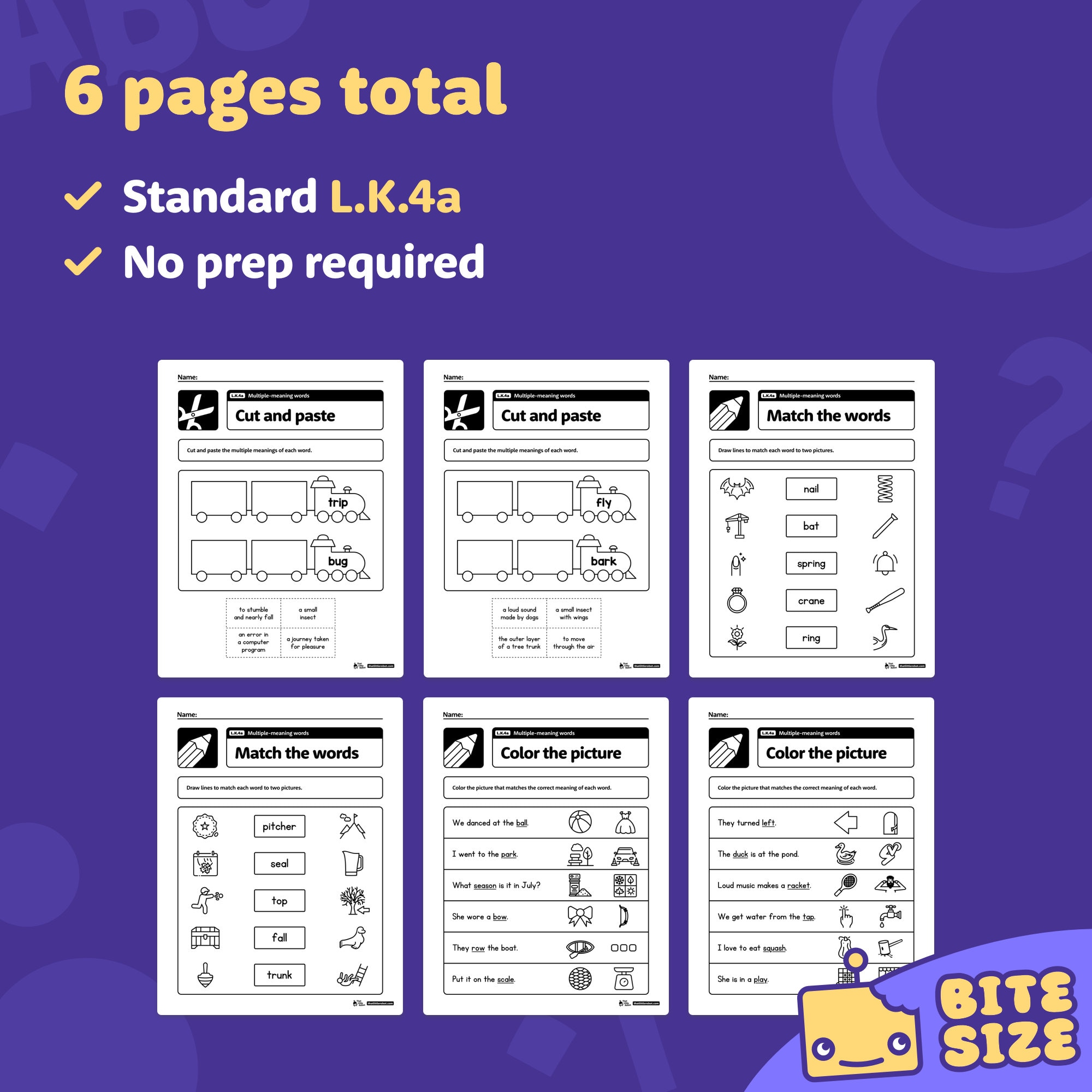 Creating Meaning Worksheets.pdf Multiple Meaning Words Worksheets & Activities | Kindergarten Homonyms ...