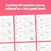2nd Grade Summer Vocabulary Worksheets | 2nd Grade Vocabulary Activity ...