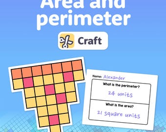 Area and Perimeter Craft for 3rd & 4th Grade Measurement Review (Printable PDF)