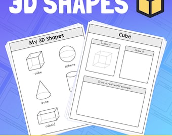 3D Shapes Worksheets | 1st - 3rd Grade 3 Dimensional Shapes Unit, 3D Shapes Activity — Cubes, Spheres, Cylinders, & More (Printable PDF)