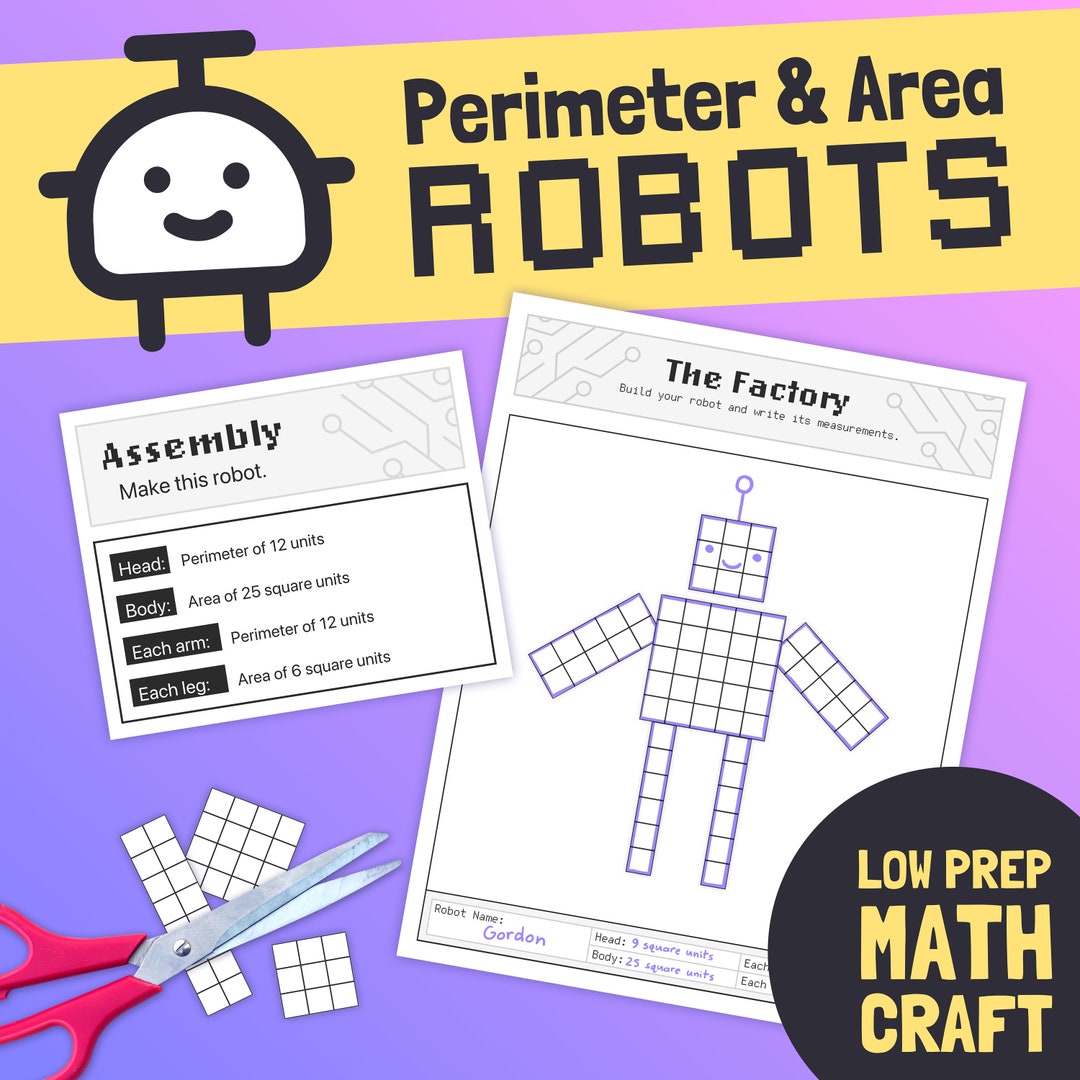 Perimeter & Area Robots | 3rd, 4th, 5th Grade / Math Activity ...