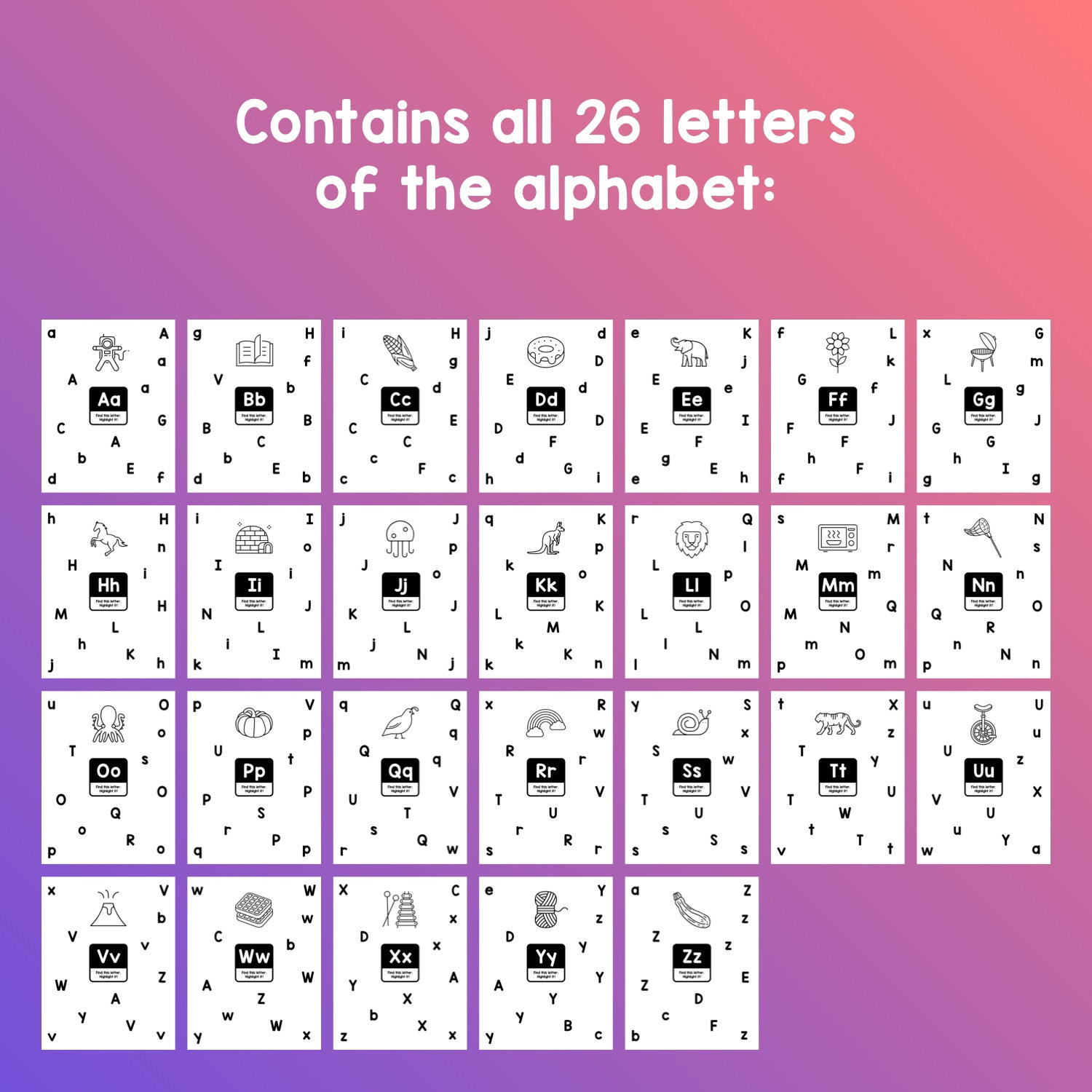 Alphabet Worksheets | Pre-k & Kindergarten Letter Identification ...