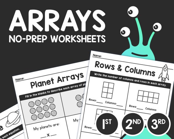 Arrays worksheet 3rd grade