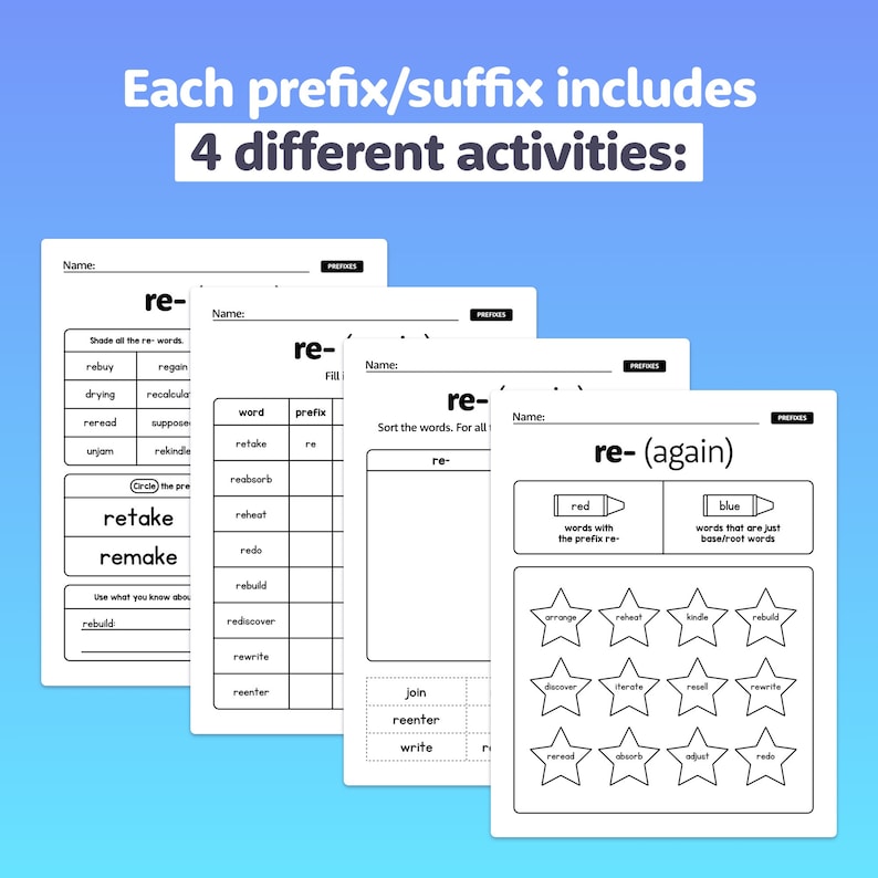 2nd & 3rd Grade Prefixes and Suffixes Worksheets | Grammar Worksheets ...