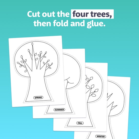 Set 4 Stagioni Primavera Estate Autunno Inverno Set 197 Sagome Decorative 4 Stagioni - Per Albero Stagionale, Scuola E Decorazioni Casa Attività Creative Fai Da Te