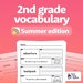 2nd Grade Summer Vocabulary Worksheets | 2nd Grade Vocabulary Activity ...