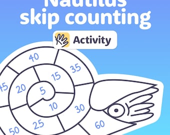 Skip Counting Craft | 1st, 2nd, 3rd Grade Skip Counting Activity, No Prep Skip Counting Math Center, Beginner Multiplication (Printable PDF)