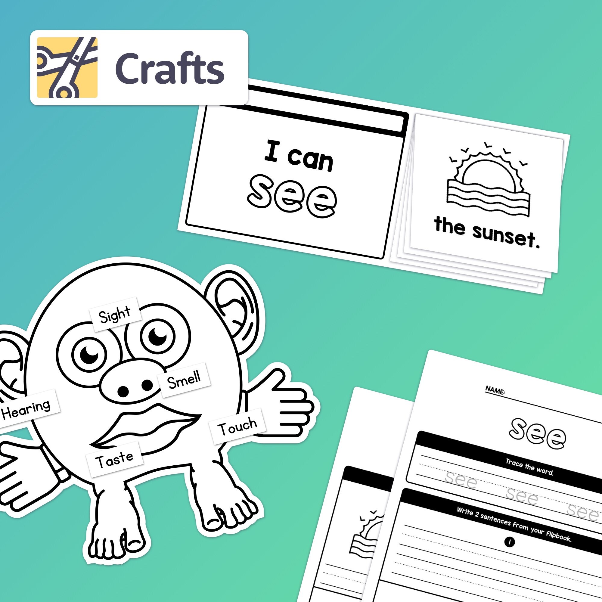 No Prep 5 Senses Unit | Kindergarten, 1st, 2nd Grade Science Activities ...