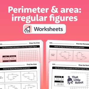 No Prep Area and Perimeter of Irregular Figures | 4th & 3rd Grade Area and Perimeter of Irregular Shapes (Printable PDF)