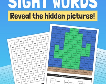 Werkbladen gezichtswoorden | Kleuterschool en 1e klas Common Core Sight Words, Fry 100 Sight Words-activiteit (afdrukbare pdf)