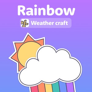 Rainbow Craft | Kindergarten Science Craft, 1st Grade Science Project, Earth Science Center, Precipitation Weather Activity (Printable PDF)