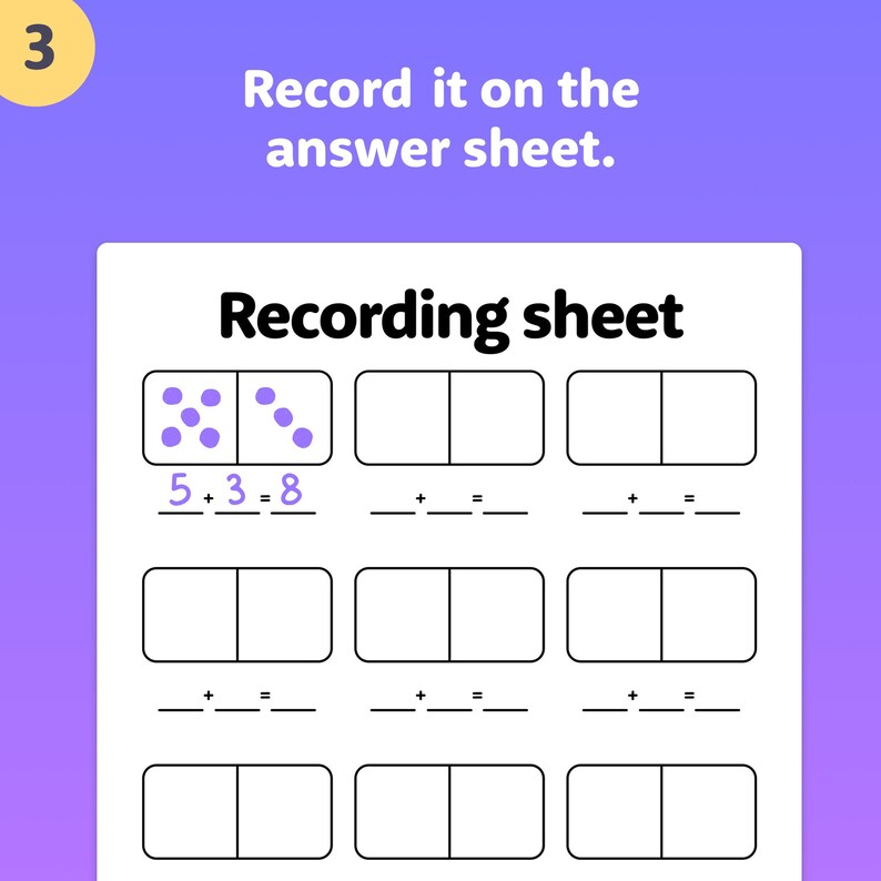 Addition Math Center | No Prep Kindergarten & 1st Grade Domino Addition ...