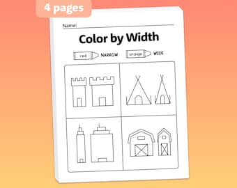 Kindergarten Measurement Worksheets Comparing Size, Length