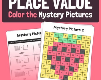 Place Value Worksheets | 1st, 2nd, 3rd Grade Place Value Morning Work & Early Finisher, Common Core Math Coloring Activity (Printable PDF)