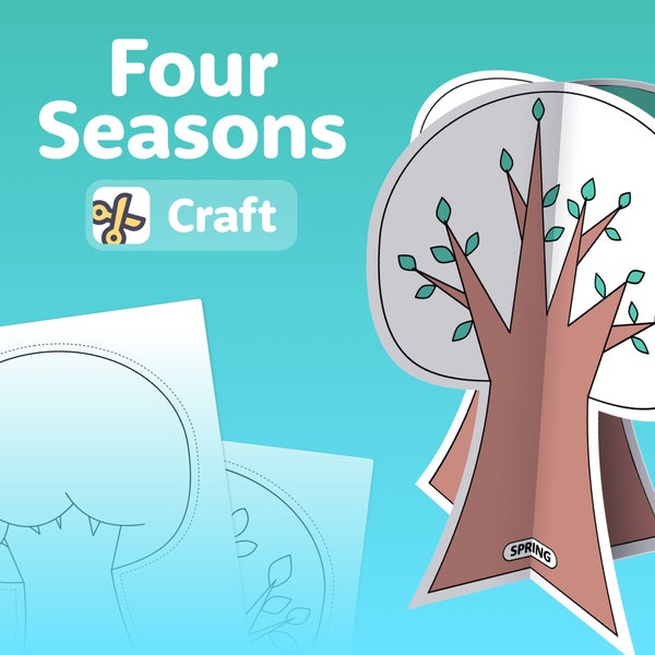 Tree Four Seasons Craft | Changing Seasons Science Activity — Spring, Summer, Fall, and Winter Craft for 1st, 2nd, 3rd Grade (Printable PDF)