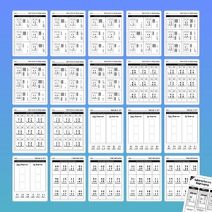 以下が含まれることがあります： 子供向けの引き算問題が書かれた白黒の印刷可能なワークシート。ワークシートには、繰り上がりのある2桁の引き算問題が含まれています。このワークシートは、子供が繰り上がりを使って数を引く方法を学ぶのに役立ちます。