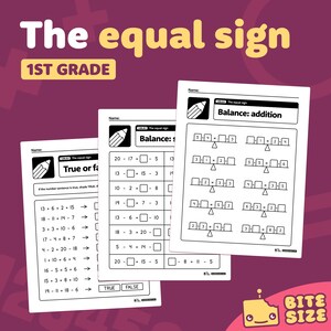 1.Klasse Das Gleichheitszeichen Arbeitsblätter | 1.OA.D.7 No Prep Math Balancing Equations Mitten und Aktivitäten (druckbare PDF)