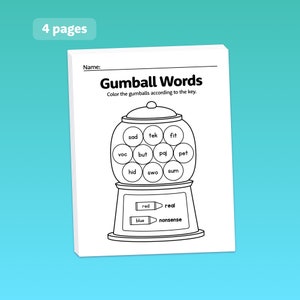 Real or Nonsense Words Worksheets | 1st Grade & Kindergarten CVC Words ...