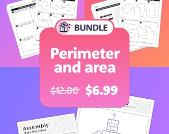 Perimeter and Area Bundle | 4th & 3rd Grade Area and Perimeter Activities, Math Centers, and Craft (Printable PDF)