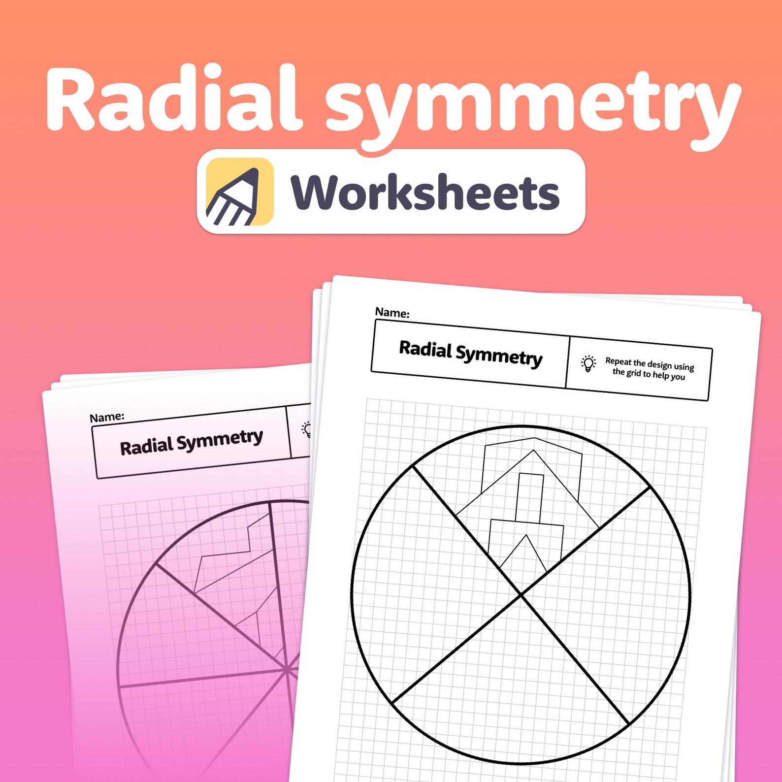 Rotational / Radial Symmetry Worksheets for 3rd & 4th Grade | Geometry ...