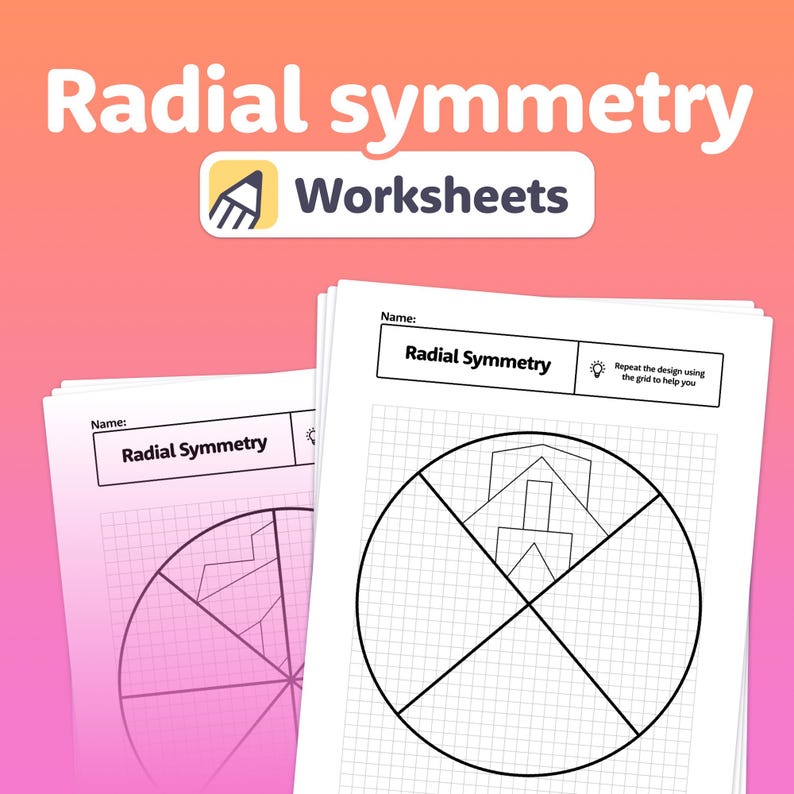 Radial Property Geometry Rotational / Radial Symmetry Worksheets for 3rd & 4th Grade | Geometry ...