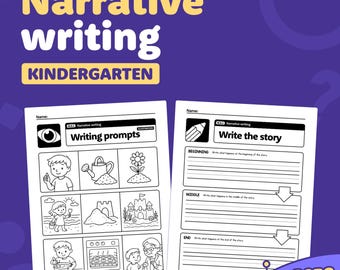 Werkbladen met verhalende schrijfopdrachten | Common Core ELA kleuterschool: WK3 (afdrukbare pdf)