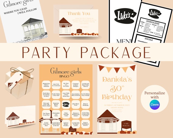 Gilmore Girls Fall Party Decorations, Bachelorette Theme (Printable)