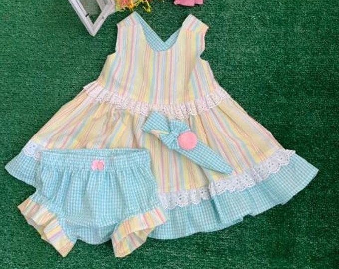 Baby Girl Easter Dress.spring Dress3piece Setgirls Etsy