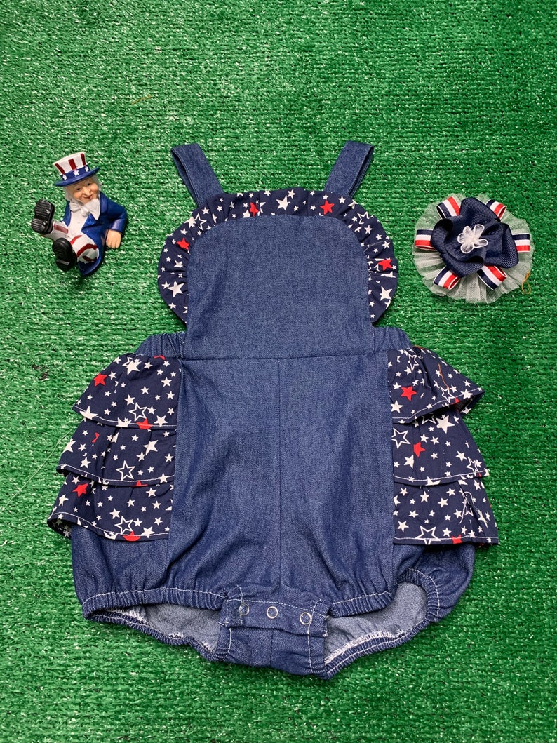Baby Girl Romper.summer Romper,patriotic Baby Girl Romper,baby Girl 4th