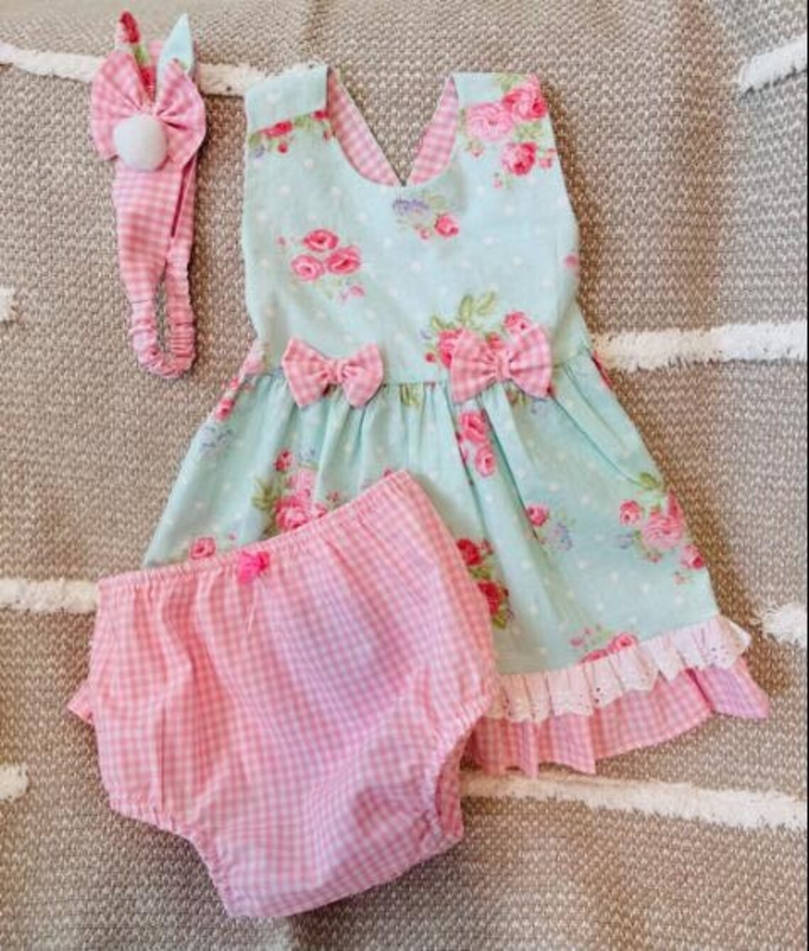 Baby Girl Easter Dress.spring Dress,3piece Set,girls Easter,toddler