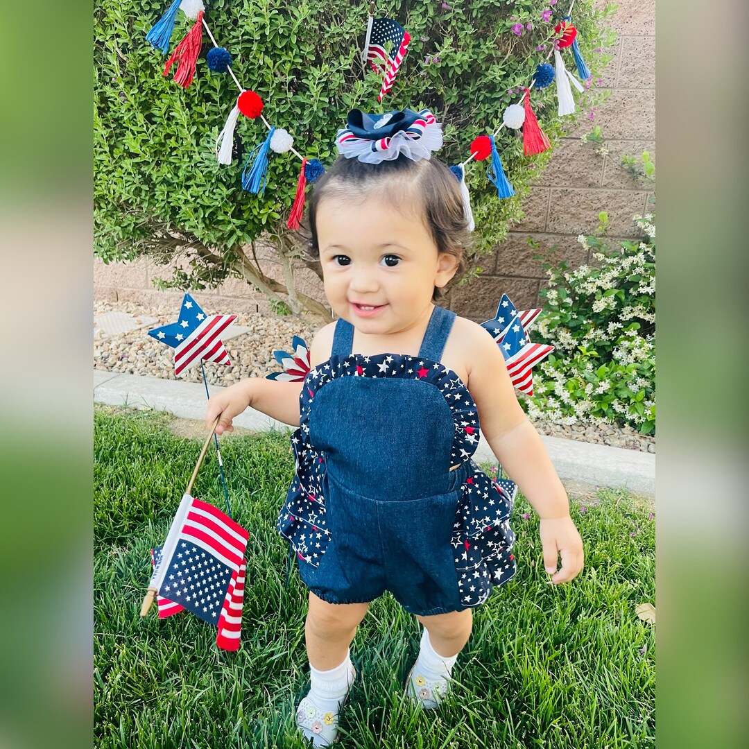 Baby Girl Romper.summer Romper,patriotic Baby Girl Romper,baby Girl 4th